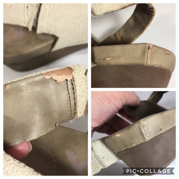 OTBT Springfield Cream Suede Mary Jane Style Wedge 8.5 - Picture 8 of 8